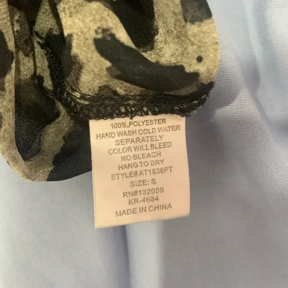 Monteau Leopard Print Ruffle Mesh Cami Top - Picture 5 of 9